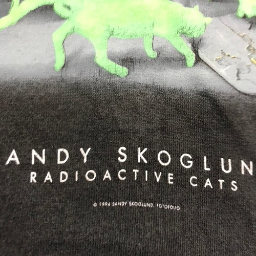 VINTAGE Sandy Skoglund Shirt Herren Large Radioactive Cats Single Stitch USA 90s - Bild 5 von 13