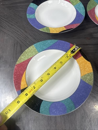 Set of 4 Mikasa California CURRENTS M5101 -2 Soup, 2 Salad Plates, USA/Japan - Picture 2 of 7