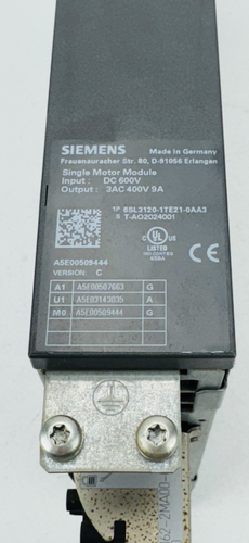 Módulo de motor único Siemens SINAMICS 6SL3120-1TE21-0AA3 *GARANTÍA* - Imagen 2 de 7