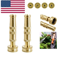 Heavy-Duty Brass Adjustable Twist Hose Nozzle, 2 Pack, TWIS3432