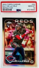 2024 Topps Chrome Elly De La Cruz RC Rookie Refractor #44 SP Rookie PSA 10 💎
