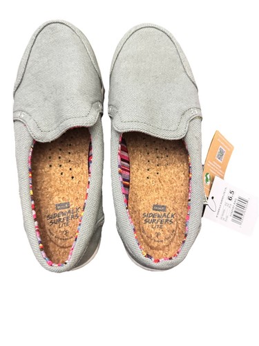 New With Tag Sanuk Sidewalk SURFER LITE 2 SL- Sz 6.5 Lite Gray - Sugar Lite - Picture 1 of 9