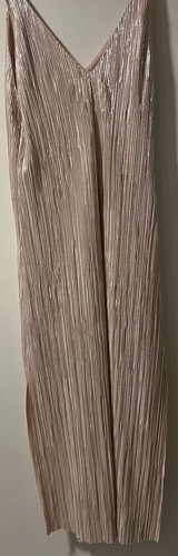 Zara Kleid Gold Satin Träger Faltenoptik Gr. Small 5410/054/926 🆕 - Bild 12 von 14