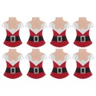  8pcs Christmas Santa Silverware Pouch Xmas Cutlery Holders Holiday Tableware