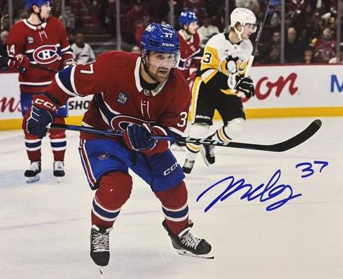 ¡Foto 8x10 firmada por Marc Del Gaizo! Montreal CANADIENS D ¡Hombre!  Con certificado de autenticidad - Imagen 1 de 2