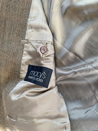 Lauren Ralph Lauren Blazer Mens 46R Wool Herringbone Sport Coat Jacket Macy's - Picture 8 of 18