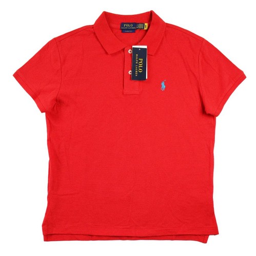 Polo Ralph Lauren Mujer Polo M Calce Clásico Pullover Manga Corta Rojo $110