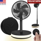 Wireless Battery Operated Oscillating Fan Remote Control Portable Camping Light