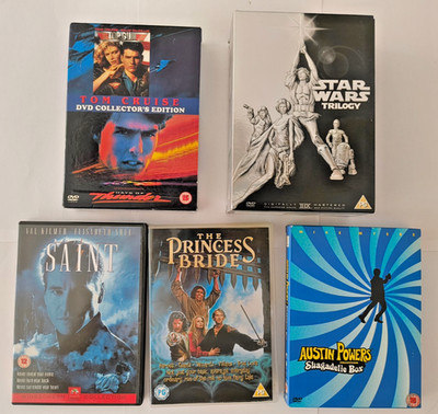 DVD Lot 11 Discs Star Wars Trilogy Top Gun Princess Bride Austin Powers UK R2 PA