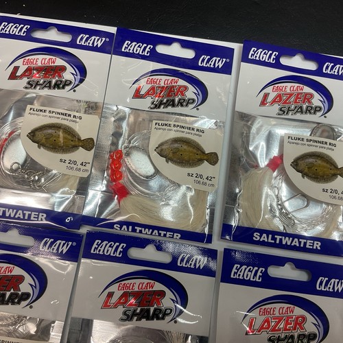 Plataforma Fluke Lazer Sharp Eagle Claw L908 6 piezas con cola de buck blanca 2/0 “Ahorra” - Imagen 2 de 5