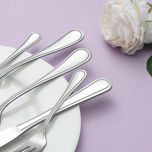 48 PCS Silverware Set Includes 8 Steak Knives Service for 8, Premium Stainles... - Picture 5 of 7