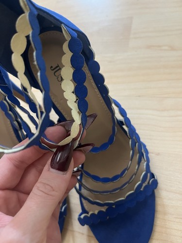 High Heels Stilettos 38 Sandalen Riemchen Gebraucht Blau Just Fab - Bild 14 von 24