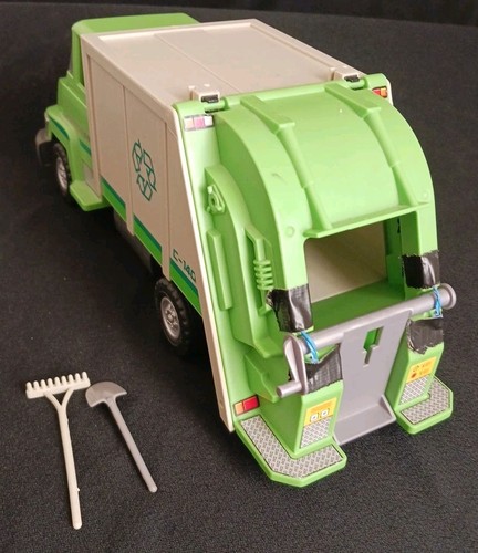 PLAYMOBIL Geobra~Recycle Trash Dump Truck w Drivers Set 5938/Pieces - Picture 14 of 15