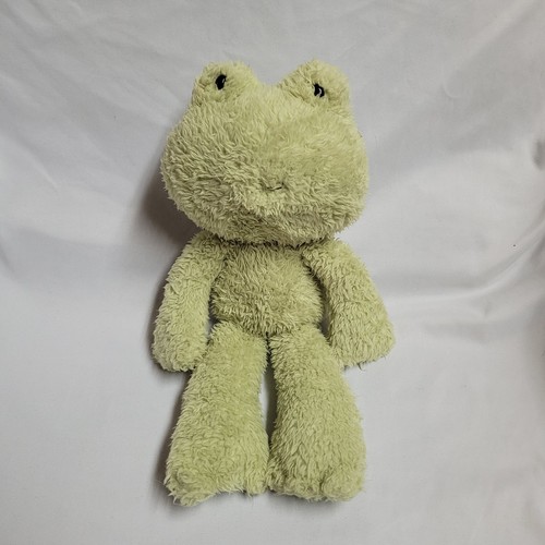 RARE Gund Fuzzy Frog Plush Stuffed Animal Baby Soft Toy Sherpa 15" Green 320598 - Picture 1 of 6