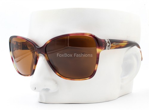 Tiffany Sunglasses TF4070B Violet Brown Havana Clear Crystals Display No Case - Picture 1 of 10