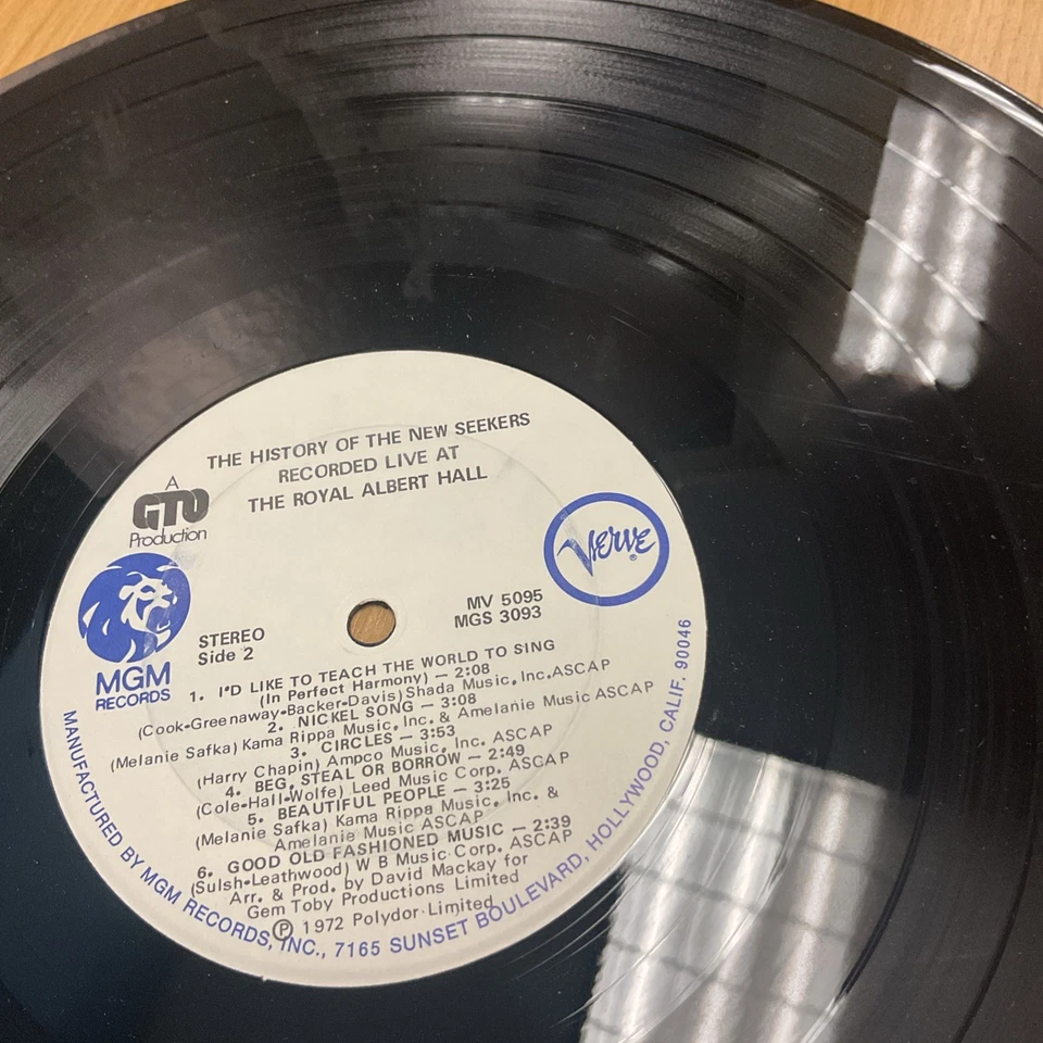 The History of the New Seekers Vinyl LP Record 1973 MGM Verve MV-5095 Foto 4 de 4