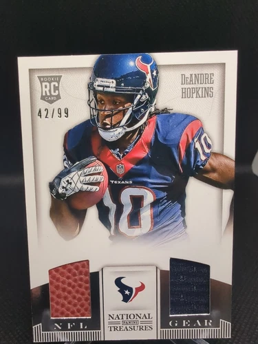 2013 National Treasures DeAndre Hopkins NFL Gear Materials /99 Rookie RC Texans