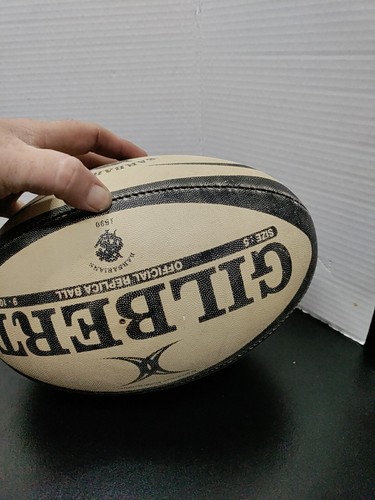 Gilbert Barbarians Official Replica Rugby Ball Size 5 Black & White TOP - Bild 11 von 16