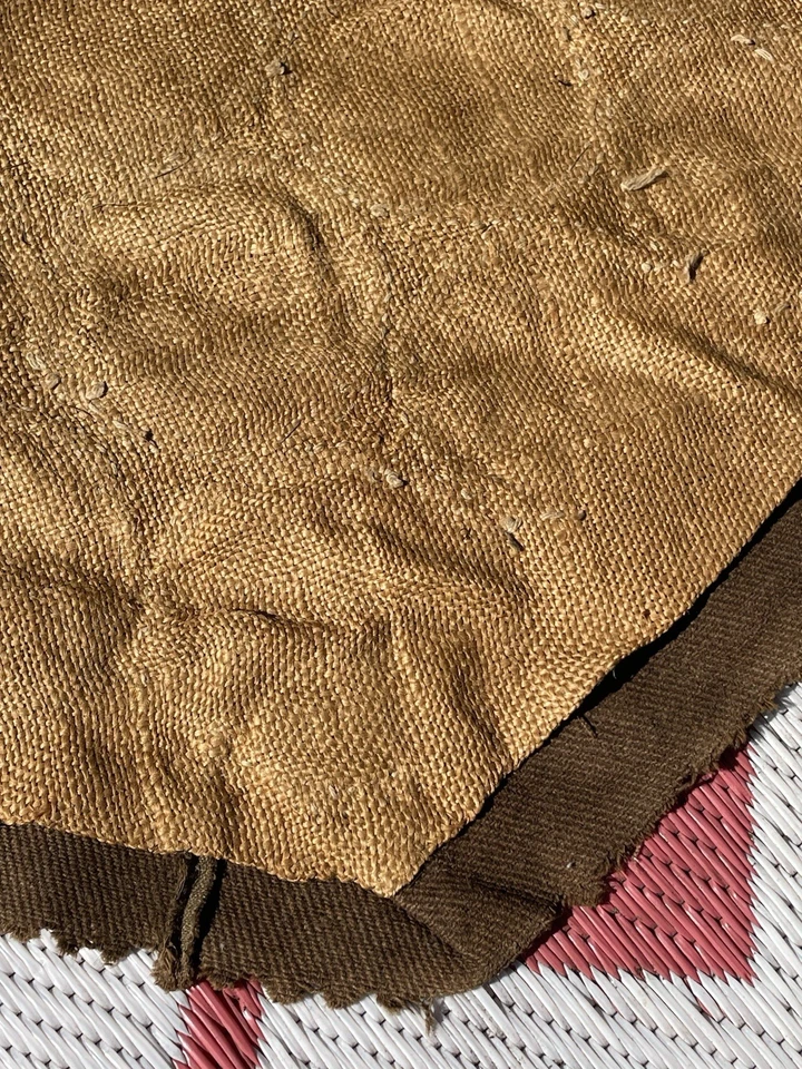 Alfombra de lana primitiva Penny 61 centavos 38 pulgadas forma hexagonal cosida a mano  Foto 3 de 4