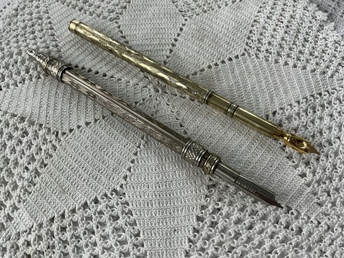 Antique Travel Combination Slide Dip Pen & Propelling Pencil Plus brass Dip Pen - Picture 5 of 12