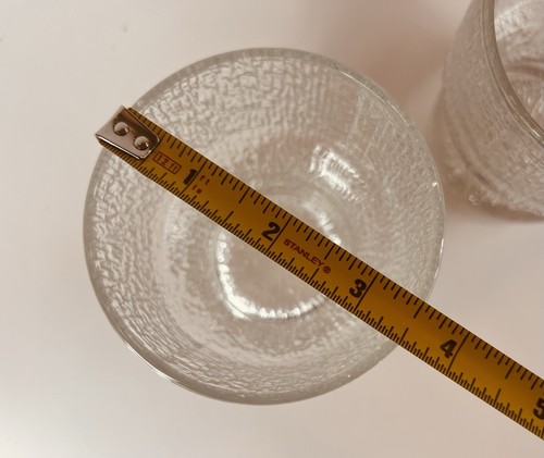 Vintage MCM Indiana Glass Crystal Ice Old Fashioned Glasses Set of 2 - Picture 6 of 6