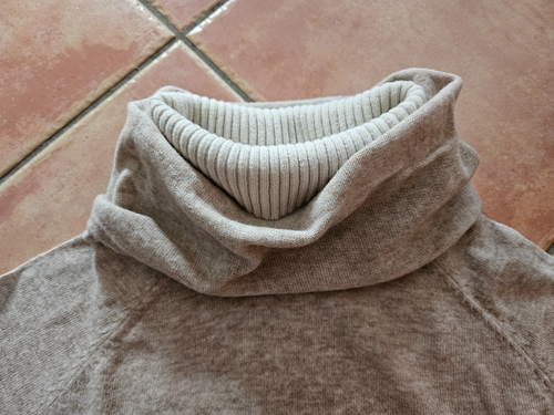 ESPRIT Damen langarm Feinstrickpullover Doppelrollkragen Pullover S 38 beige - Bild 3 von 4