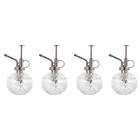 4 PCS Pump Spray Bottle Water Sprayer Flower Watering Pot Vintage Glass Can