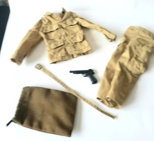 1991~~12" GI Joe~~Quality Clothes(metal Snap),Ditty Bag,Belt & Pistol~~Hasbro~~