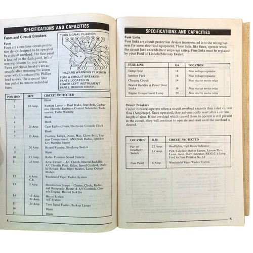 FORD Mercury Capri Owner's Manual & Operator's Guide RARE November 1978 - Picture 5 of 10
