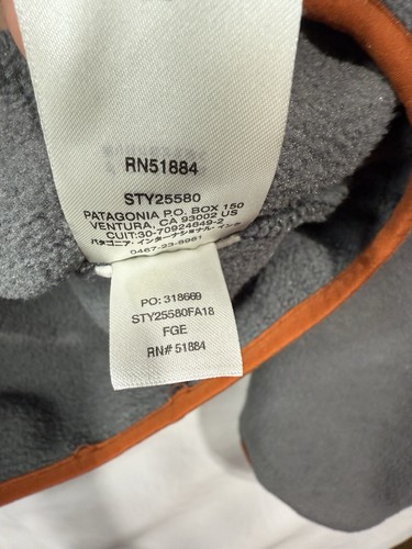 Men’s Patagonia Synchilla Snap-T Fleece ; Medium; Forge Gray With Floral Accents - Picture 9 of 13