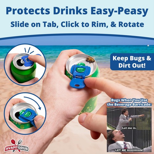 Complete Cover Easy Tab Opener New and Improved 6PK Beverage Barricade 2.0 by... - Bild 2 von 7