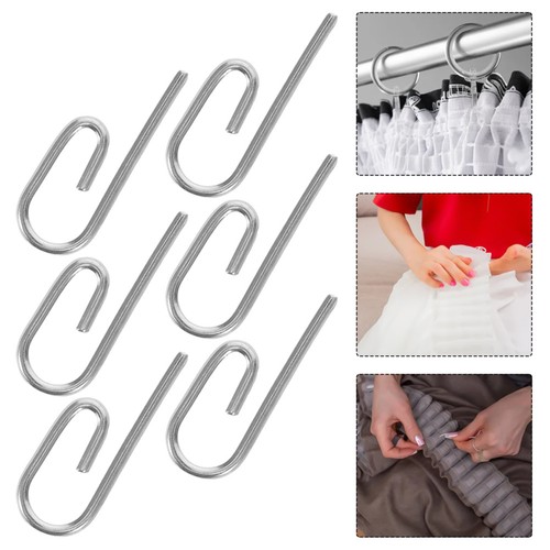 50 Pcs Curtain Hangers Clips with Rings Accessories Camper Track - Picture 4 of 20