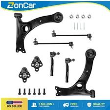For 2003-2007 2008 Toyota Corolla 10pcs  Control Arm Ball Joint Sway Bar Tie Rod