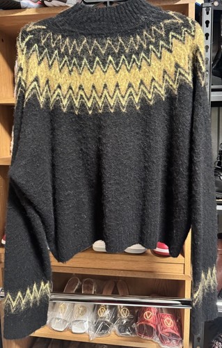 Allsaints Clyde Fair Isle Sweater Women’s Size Large Wool Blend - Picture 4 of 16