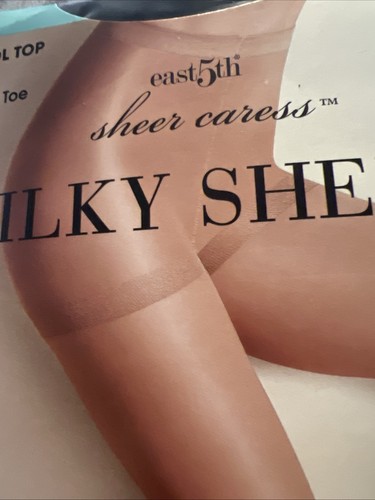 East 5th Sheer Caress Silky Sheer Control Top Pantyhose, Short, Black Velvet - Picture 3 of 6