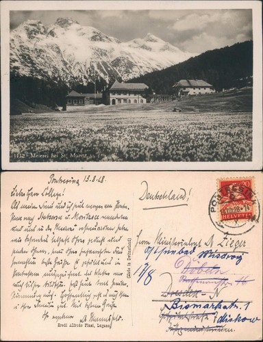 Ansichtskarte St. Moritz Meierei 1928 - Picture 1 of 3