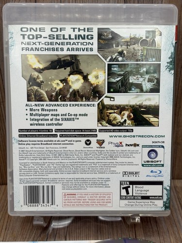 Sony Playstation 3 PS3 Tom Clancy's Ghost Recon Advanced Warfighter 2 Complete - Picture 5 of 6