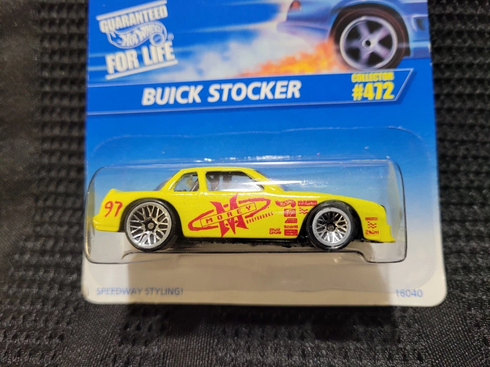 Coche de carreras Buick Stocker 1991 Hot Wheels. Raro, ¡VHTF! Tarjeta azul '96. Coleccionista #472 Foto 2 de 4