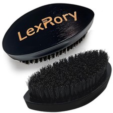 360 Wave Brush Curved Boar Palm Brush for Men, Medium Hard for Waves
