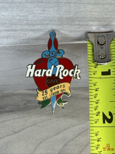 Hard Rock Cafe Pin 25 Years Gift Creations Inc Metal Button Pin-back Vintage - Picture 4 of 9