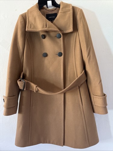 ARITZIA BABATON Bromley Wool Cashmere Coat Womens S Mid Length Warm Cozy Brown