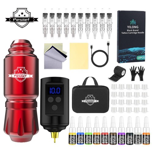 Yilong Wireless Rotary Tattoo Machine Kit with 1200mAh Battery for Permanent. - Picture 26 of 30