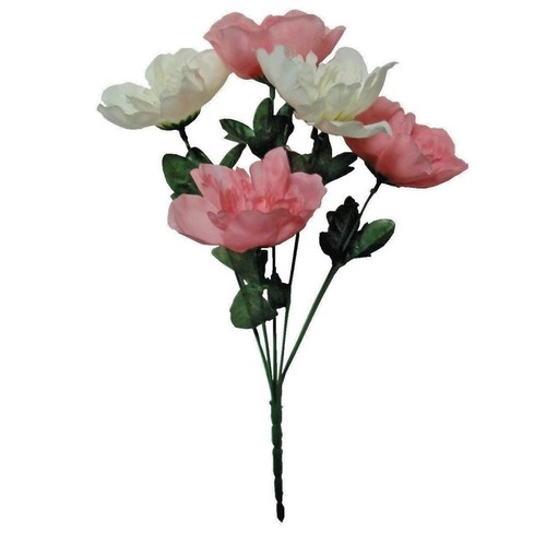 (24-Pack) Cream Pink Peonies 13" Bush Home Silk Flower Craft In/Outdoor Decor - Picture 2 of 2