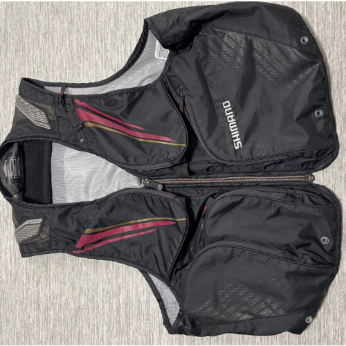 Shimano Fishing Vest 2WAY Short Vest VE-022T Size:S EX cond limited From JAPAN - Picture 11 of 12