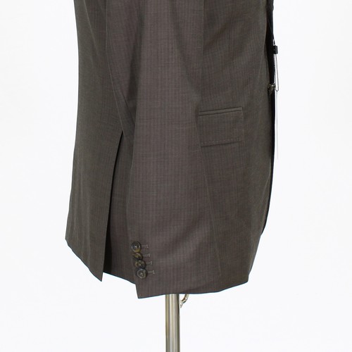 J. Lindeberg 40L Brown Sport Coat Blazer Jacket Solid 2B Wool - Picture 6 of 11