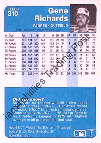 1984 Fleer Baseball Cards Complete Your Set #'s 303-657 YOU PICK - Picture 7 of 303