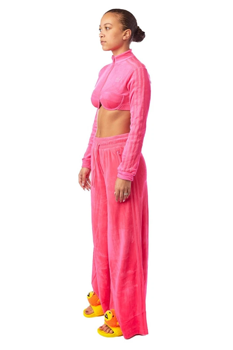 Adidas JEREMY SCOTT VELOUR TRACK TOP PANT SUIT Sweat Cropped