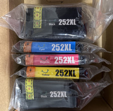 5 Pack T252XL 252 XL 252XL Ink Fit For Epson WorkForce WF-3620 WF-3640 WF-7610