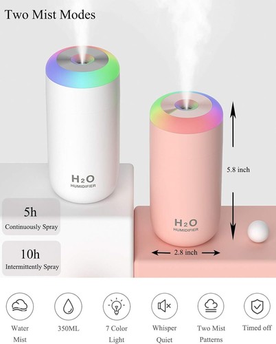 Plant Humidifier, 350ml USB Mini Humidifier for Plants, Small Plant Humidifier - Picture 2 of 5