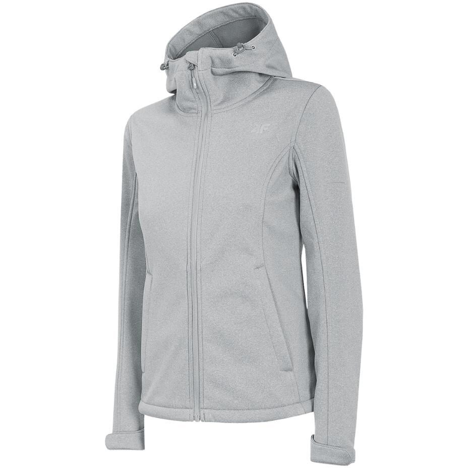 5903609313876 Damen 4F Softshelljacke cool hellgrau meliert H4Z22 SFD350 27M Нет 